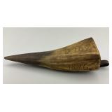 Signed D. Fox 1896 Horn Whetstone Holder.