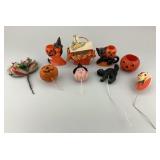 Vintage Celluloid & Plastic Halloween Decor.