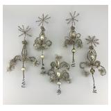 German Blown Glass Victorian Christmas Toppers.