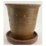 Rare Henry Fare Berks Co Redware Flower Pot.