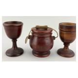 Antique Saffron Bucket & Egg Cups.