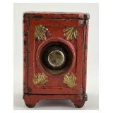 Early Cast Iron Moon & Stars Safe Still Bank.
