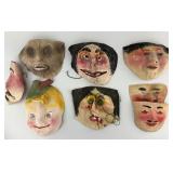 Early Gauze Fabric Halloween Masks.