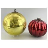 Vintage German Kugel Style Glass Ornaments.