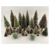 Vintage Bottle Brush Christmas Trees.