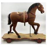 19th C Large Horse Ride-On Toy.