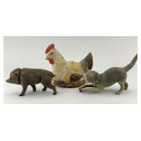 Early German Composition Candy Containers.