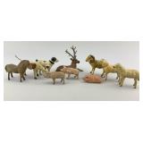 German Composite Stick Leg, Cast Iron Animals.