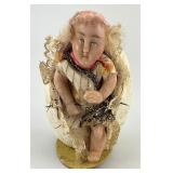 Early German Wax Baby Candy Container.