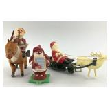 Vintage Christmas Celluloid & Metal Wind-Up Toys.