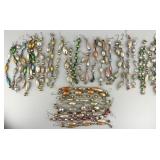 Mercury Glass Beaded Christmas Garland.