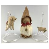 Rare Spun Cotton Christmas Tree Ornaments.