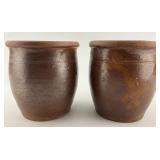 Rare Henry Fare Berks Co Redware Crocks.