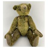 1900s Mohair Stieff Style Jointed Green Teddy Bear