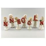 Vintage Christmas Noel Angel Candle Holders.