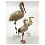Three Early Spun Cotton Cranes.