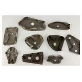 9 Antique Tin Metal Cookie Cutters.