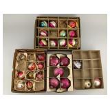 Vintage Glass Christmas Tree Ornaments.