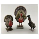 German Thanksgiving Turkey Putz, Candy Containers.