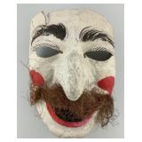 Early German Papier Mache Halloween Mask.