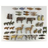 Antique German Composition Noahï¿½s Ark Animals.