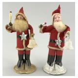 Spun Cotton & Felt Christmas Santa Clauses.