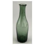 Early Stiegel Type Mini Green Glass Bottle.