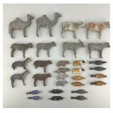 Antique German Composition Noahï¿½s Ark Animals.