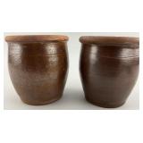 Two Henry Fare Pottery Berks Co Redware Crocks.