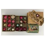 Vintage Glass Christmas Tree Ornaments.