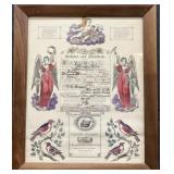 German Fraktur Birth & Baptism Dated 1902.