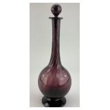 Stiegel Type Amethyst Glass Bottler W/ Topper.