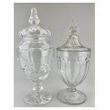 Pair of 19th C. EAPG Candy Jars.