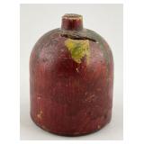 Antique Painted Stoneware Bank.
