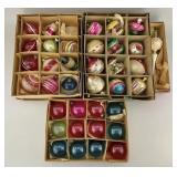 Vintage Glass Christmas Tree Ornaments.