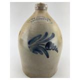 19th C Cowden Wilcox Blue Decorated Stoneware Jug.