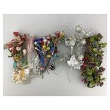 Vintage Christmas Garland Flower Picks.