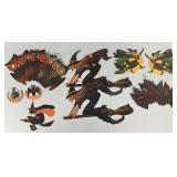 Vintage Die-Cut Paper Halloween Decorations.