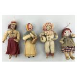 German Spun Cotton & Papier Mache Ornaments.