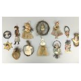 German Victorian Wire & Paper Christmas Ornaments.