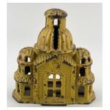 Antique Cast Iron Domed Mosque Still Bank.