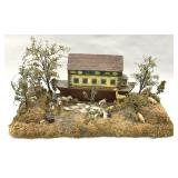 Folk Art Noahï¿½s Ark, Stick Leg Animal Diorama.