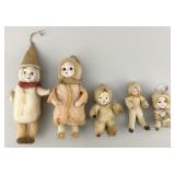Spun Cotton & Papier Mache Christmas Ornaments.