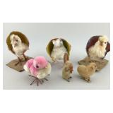 Easter Chenille Chicks, Spun Cotton Animals.