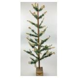 Excellent 19th C Feather & Berries Christmas Tree.