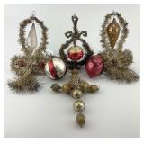 German Blown Glass Victorian Christmas Ornaments.