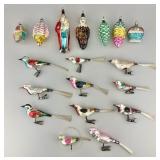 Early Mercury Glass Christmas Tree Ornaments.