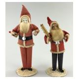 Spun Cotton & Felt Papier Mache Santa Clauses.
