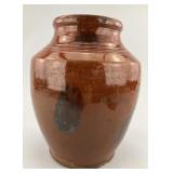 Antique Pennsylvania Redware Pottery Vase.