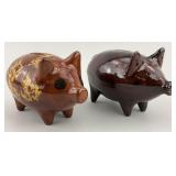 Breininger Pottery Redware Piggy Banks.